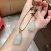 Colgante de Paz de Jade Hetian Natural, Candado Ruyi de Jade Hetian, Frijol de la Suerte, Colgante Cuadrado de Luna, Collar de Jade Unisex