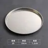 Plato de barbacoa de acero inoxidable estilo coreano, plato poco profundo para postre, pastel, bandeja para frutas, bandeja redonda de fondo plano, plato de hueso