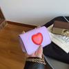 Bolsa Pequena de Verão Feminina 2025 Nova Chegada Moda Versátil Amor Bolsa para Celular Portátil Ombro Transversal Corrente Boca Vermelha