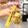 Chaveiro Pingente Pato Pokemon Cola Macia PVC Pikachu Desenho Animado Pokemon Chaveiro de Bolsa