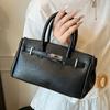 Bolso Dulce Pequeño de Moda para Mujer 2025 Primavera Nueva Moda Bolso Versátil de Hombro Bajo el Brazo Bolso de Mano Texturizado Bolso Platino