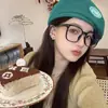 Gafas Cuadradas de Color Negro Sólido, Modernas y Sencillas, para Caras Grandes, Efecto Adelgazante, Aptas para Lentes de Graduación, Diseño Versátil de Moda Unisex