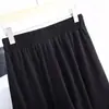 Pantalones Cortos de Gasa de Talla Grande para Verano 100kg para Mujer, Pantalones Anchos de Cintura Alta Holgados, Estilo Mamá de Mediana Edad y Anciana, Pantalones tipo Falda Falsos de Dos Piezas
