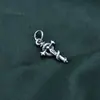 Colgante de Cruz de Serpiente de Plata de Ley S925 Colgante de Pulsera de Serpiente Auspiciosa del Año de la Serpiente Accesorios para Pulsera de Cuerda Trenzada DIY