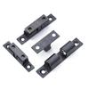 Cerradura de cobre con resorte para puerta, con cuentas táctiles de níquel negro, cromada, caja de madera, accesorios negros