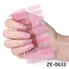 Fábrica Zhengxiang Personalizado Oem Película para Esmalte Adesivos de Unha Flor Gradiente Rosa Cebola Adesivos de Unha Popular ODM