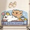 Tapete de Chão para Banheiro Desenho Animado Lama de Diatomáceas Absorvente de Água Secagem Rápida Antiderrapante Tapete Porta do Banheiro Chuveiro