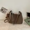 Bolso de mujer de gran capacidad, nuevo bolso cruzado versátil vintage de otoño 2026, bolso de hombro tipo albóndiga con cadena de alta gama