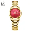 Relógio Feminino Sk Shengke Hand K0213L à Prova d'Água de Aço Inoxidável Moda Transfronteiriça Nicho Relógio Feminino Relógio Feminino