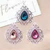 Hebilla decorativa de acrílico con placa de flor de aleación de gota de agua coreana transfronteriza, accesorios para manualidades, ropa, funda de teléfono, caja de regalo, accesorio para el cabello