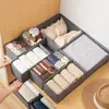 Caja de almacenamiento de ropa para dormitorio, caja de almacenamiento plegable de tela no tejida para ropa interior, caja tipo cajón para el hogar para calzones, calcetines y sujetadores