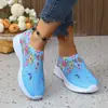 Sapatos Femininos Plus Size Transfronteiriços, Sapatos Casuais Esportivos Respiráveis de Primavera, Sapatos Fly-Knit Brilhantes Coloridos com Strass, Tênis com Sola Grossa para Mulheres
