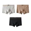 Huajielong Color Sólido Algodón Texturizado Ropa Interior para Hombre Venta al por Mayor Tiro Medio Tallas Grandes para Hombre Transpirable Calzoncillos tipo Boxer para Hombre Envío Directo Disponible
