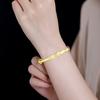 Pulsera de la Suerte Ruyi Dragón Fénix Barron Chapada en Oro de 24k Festiva Boda Tengyue Danza del Dragón Volador Fénix Pulsera Anillo