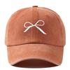 Gorra de Béisbol Bordada con Lazo de Celebridad Cibernética Estilo Nuevo 2024 Gorra Infantil Primavera y Verano Versátil Lavada Gorra con Visera Tendencia