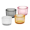 Copos de Vela Listrados Personalizados da Nossa Própria Fábrica, Castiçais de Vidro do Oriente Médio, Europeus e Americanos, Copos de Vela Perfumados, Decorações de Feriado para Aromaterapia