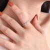 [Anillo Abierto Ondulado de Alta Gama Incrustado de Diamantes Anillo de Lujo