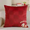 Almohada de Peluche de Animales de Dibujos Animados, Cojín para Sofá Serie Roja, Funda de Cojín para Sala de Estar con Ambiente de Año Nuevo, Cojín para Alféizar de Ventana"""