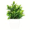 Flores Artificiais Transfronteiriças Eucalipto Bonsai Decoração de Mesa para Sala de Estar Planta Verde Mini Vasos Ornamentos de Flores Artificiais de Plástico