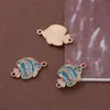 Acessórios de joias com diamantes de gota de óleo personalizados pulseira de peixe-palhaço acessórios anéis duplos colar com pingente em estoque atacado