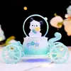Producto nuevo transfronterizo con temática de dibujos animados: una bola de cristal navideña redonda con luces, perfecta como regalo festivo, adorno de escritorio y pieza decorativa