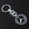 Fivela H Dupla Orelha de Trigo Mercedes-Benz Árvore de Maçã AMG Brabus Lawrence Logo do Carro Anel Pingente Chaveiro de Metal