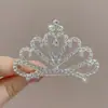Coroa cocar pente infantil meninas pérola strass grampo de cabelo aniversário acessórios para apresentação Coroa de Princesa grampo de cabelo acessórios de cabelo