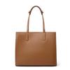 Bolsa Novo Estilo Estilo Primavera Bolsa Tote Feminina de Grande Capacidade High-End Bolsa Feminina Simples com Textura Couro Genuíno Bolsa Feminina Bolsa de Ombro
