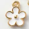 AA-2 Colgante de Flor Hecho a Mano DIY de Aleación Colgante para Pulsera Collar Llavero Adornos Pendiente Pendientes