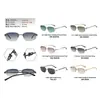 S33589 Fabricante Venta al por Mayor Estilo Nuevo Metal Europeo y Americano Ins Gafas de Sol de Alta Calidad Sin Marco Borde Cortado Gafas de Sol Unisex