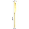 Cuchillo y Tenedor de Acero Inoxidable Cuchara Coreana de Mango Redondo Comida Occidental Dorado Cuchillo para Bistec y Tenedor Cuchara Tenedor de Postre Juego de Cinco Piezas Fabricante Venta al Mayoreo