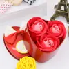 Regalos Creativos para el Día de San Valentín Día de la Madre Flor de Jabón Oso Rosa Caja de Regalo Caja de Hierro con Forma de Corazón Exclusivo Transfronterizo Venta al por Mayor