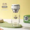 Mingxia Glass Taza de Té Espesa de Borosilicato Hecha a Medida Taza de Agua de Doble Capa Portátil Regalo para el Hogar y la Oficina