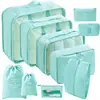 Conjunto de Armazenamento para Viagem Amazon Bolsa de Armazenamento para Viagem Conjunto de Oito Peças Bolsa de Armazenamento para Organização de Roupas de Viagem