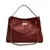 Bolso cubo de cuero mate de alta gama de gran capacidad para mujer 2026 nuevo bolso de hombro con cadena de patrón de diamantes bolso cruzado grande