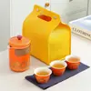 Conjunto de Chá Moderno e Simples de Uma Panela e Três Xícaras para Exterior Conjunto de Chá Portátil para Viagem Armazenamento Presente Corporativo Conjunto Rápido de Xícaras de Chá