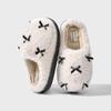 Pantuflas de Casa con Lazo para Mujer Invierno Interior para el Hogar Suela Gruesa Pantuflas de Lana para el Hogar Forro Polar Cálido Pantuflas de Algodón Plush