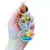 Llavero de Dibujos Animados Mundo Submarino Pez Payaso Flotante Difusor de Aceite Shed Shed Llavero Acrílico Colgante para Bolso
