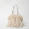 Bolsas de Pelúcia Outono e Inverno para Mulheres, Bolsas de Ombro Fofinhas e Peludas, Grande Capacidade, Bolsas de Mão da Moda para Mulheres, Bolsas Peludas Casuais