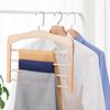 Perchero multifunción de madera maciza para pantalones, perchero de varias capas para colgar pantalones, artefacto de almacenamiento de madera mágico para el hogar, percha para bufandas y pantalones