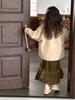 Flor y encuentra coreano 2024 nuevo invierno niñas abrigo de solapa chaqueta acolchada de moda para niños grandes top marea