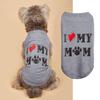 Chaleco Fino de Mascota para Verano Color Sólido I LOVE MOM Patrón en Inglés Transpirable Oso Beaumi Chaleco Corgi