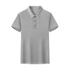 Camisa Polo de algodón y spandex con tacto fresco, camisa de punto con estampado para verano, ropa de trabajo, impresión de logo personalizado