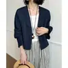 Cardigan Curto de Alta Qualidade Estilo Coreano Simples Jaqueta Feminina Primavera Verão Novo Francês Leve Luxo Manga Longa Camisa Top Proteção Solar