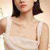 Collar de Cadena para Clavícula de Plata de Ley S925 con Perla de Agua Dulce Natural y Forma de Calabaza para Mujer, Moda de Nicho, Lujo Ligero, Simple y Versátil