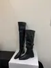 [] Botas Longas Femininas Salto Grosso Estilo Retrô Francês Cowboy Ocidental Botas Outono 2026 Novas Botas de Cano Alto Enrugadas
