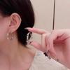 Aretes Casuales y Personalizados Exagerados con Cadena de Garra de Diamantes Brillantes Envueltos Aretes Elegantes Aretes 2024 Nueva Tendencia