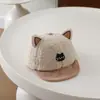 Gorro para Bebé para Otoño e Invierno, Gorro de Felpa para Niños y Niñas, Gorra de Pico Cálida y a Prueba de Frío, Gorra de Béisbol Adorable de Dibujos Animados para Bebés