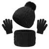 Venta Caliente Transfronteriza Nuevo Sombrero de Punto Trenzado con Pompón para Otoño Invierno Sombrero Cálido para Niños Fabricante de Sombreros de Punto Suministro Directo Venta al por Mayor en Stock