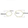 Accesorios para aretes de oro de 14 quilates que conservan el color, colgante geométrico hexagonal de círculo irregular, material para aretes hechos a mano DIY